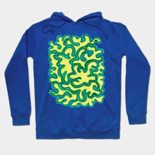 Yellow and Green Abstract Hoodie